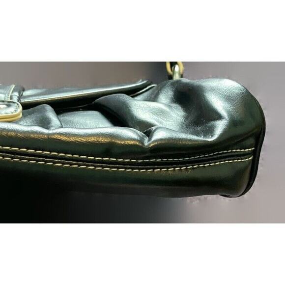 Black Purse Single Strap Snap Closure Vegan Dark Fairy Minimalist Grunge Goth - Picture 6 of 9